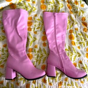 Ellie Shoes Light Pink Knee High Boots - Size 8